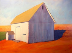 "Pumpkin Hill, " Contemporary Barn Painting