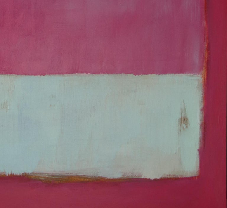 Carol Young 'Raspberry Mint', Minimalist Contemporary Modern Landscape Acrylic Painting For