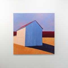 Zeitgenössisches Bauernhaus-Gemälde „Sunday Sun“