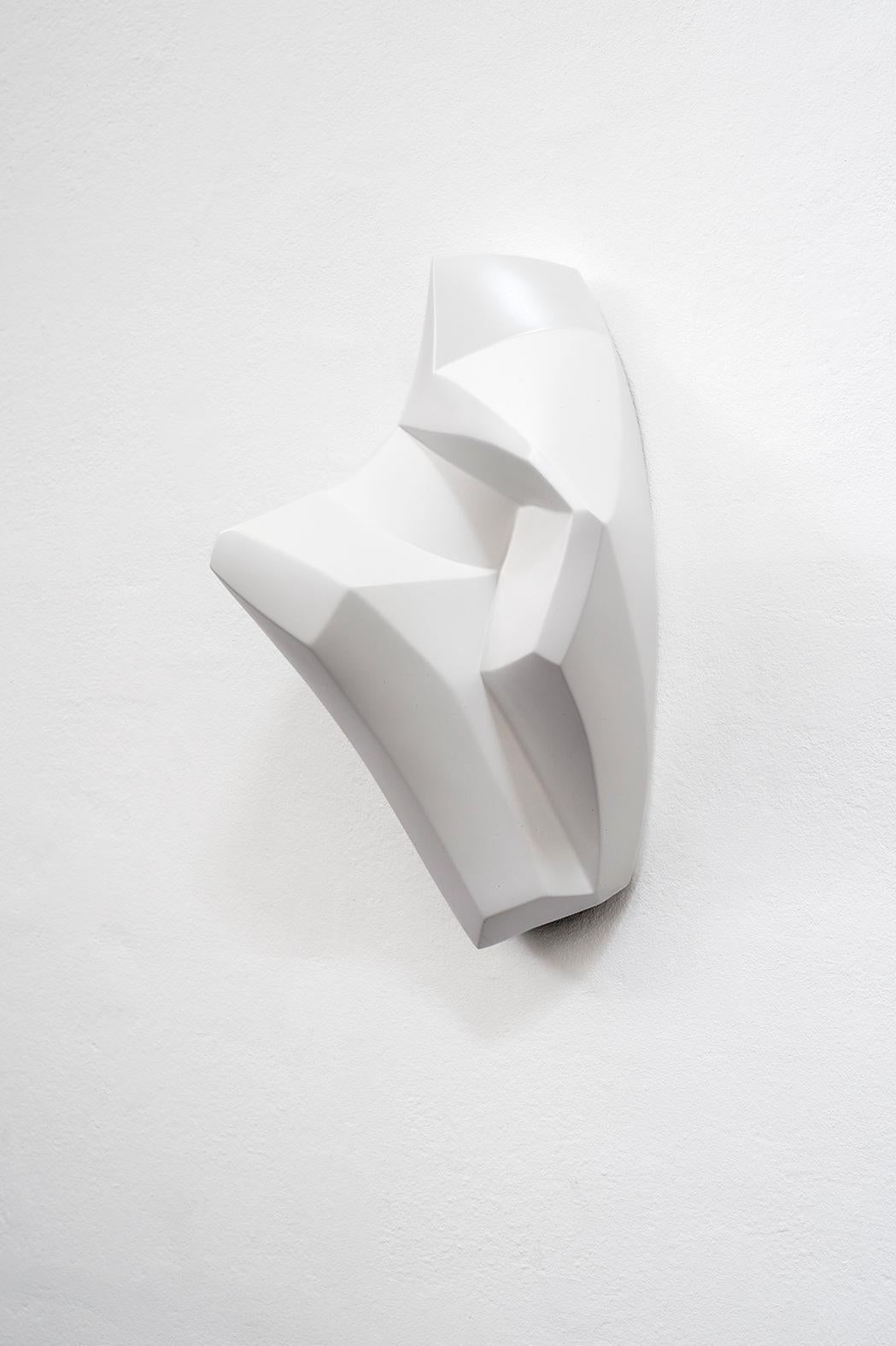 Aluminum Sculpture 'Wandobjekt' by Carola Eggeling, White Lacquer For Sale 1