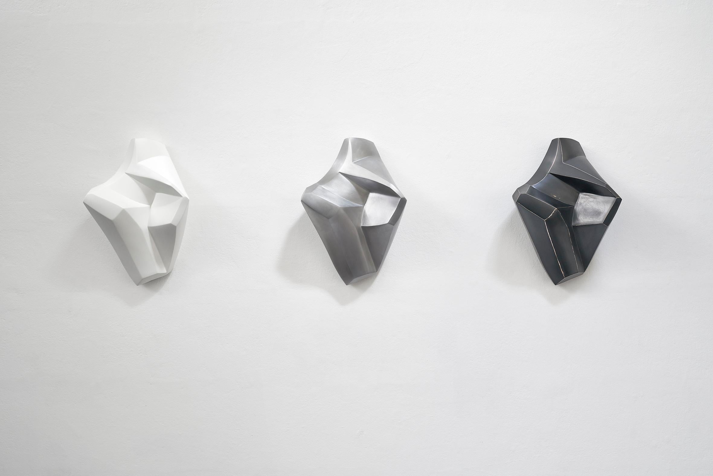 Aluminum Sculpture 'Wandobjekt' by Carola Eggeling, White Lacquer For Sale 3