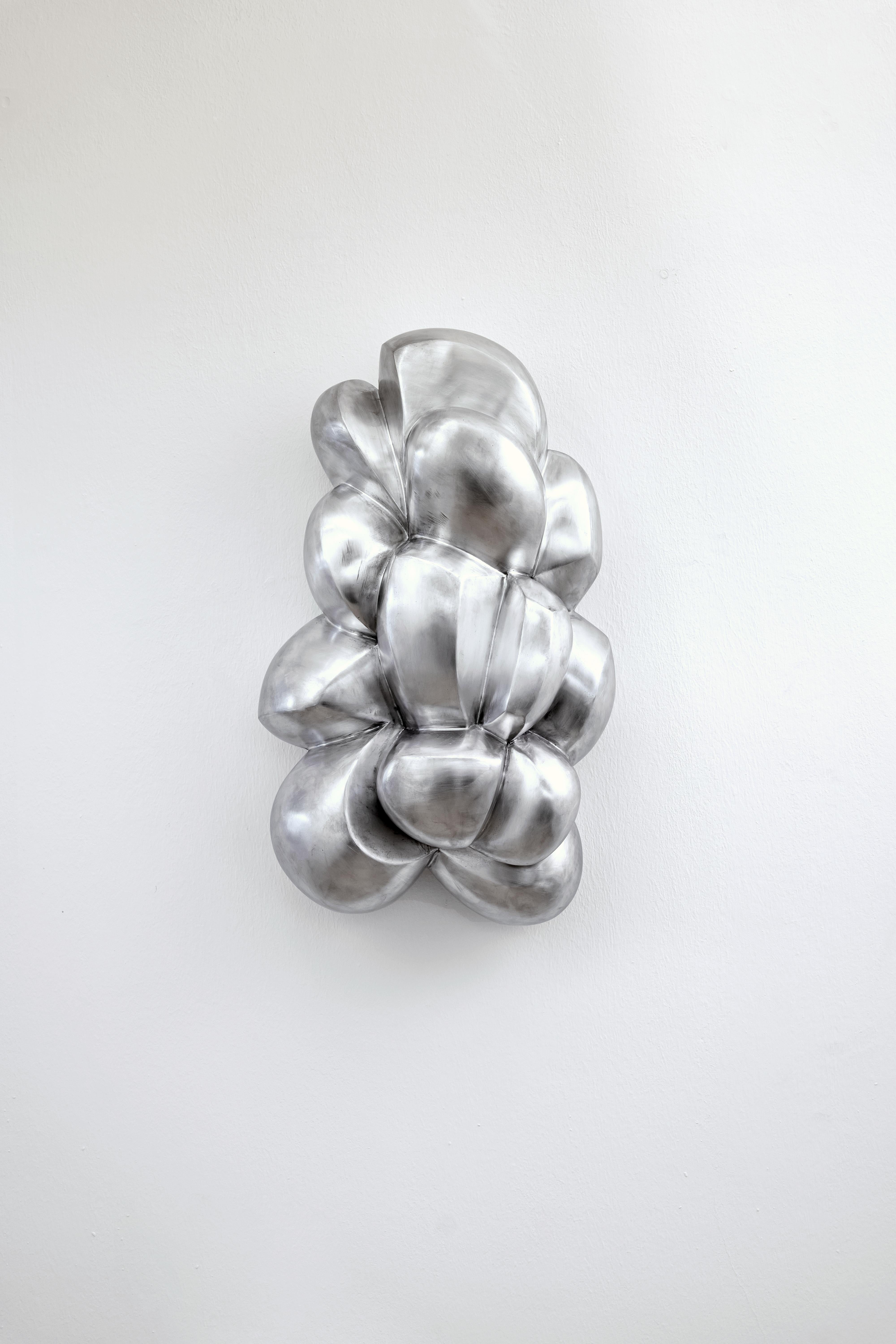 Aluminum Wall Sculpture 'Wandobjekt 02/21' by Carola Eggeling, Aluminum Brushed For Sale 1
