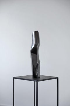 Bronze Black Sculpture 'Stele III' by Carola Eggeling, Bronze Patinated