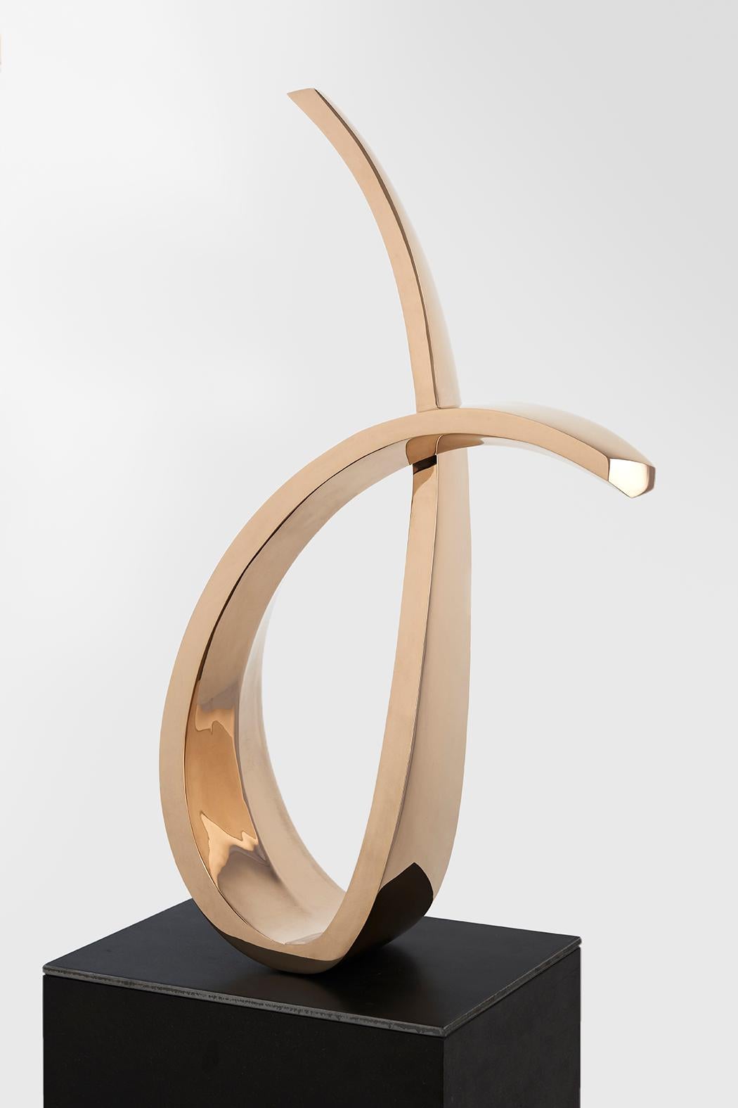 Bronze Sculpture 'O.T. VIII' by Carola Eggeling
Abstract sculpture with beautiful curved lines.

German bronze sculpture
Bronze Polished 
Numbered and signed artwork
Limited edition of 6
Measures: H. 67 x 47 x 17 cm

Eggeling's are pure forms, the