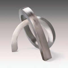 Silver Sculpture 'Curva I' by Carola Eggeling
