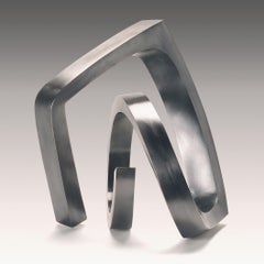 Silver Sculpture 'Curva II' by Carola Eggeling