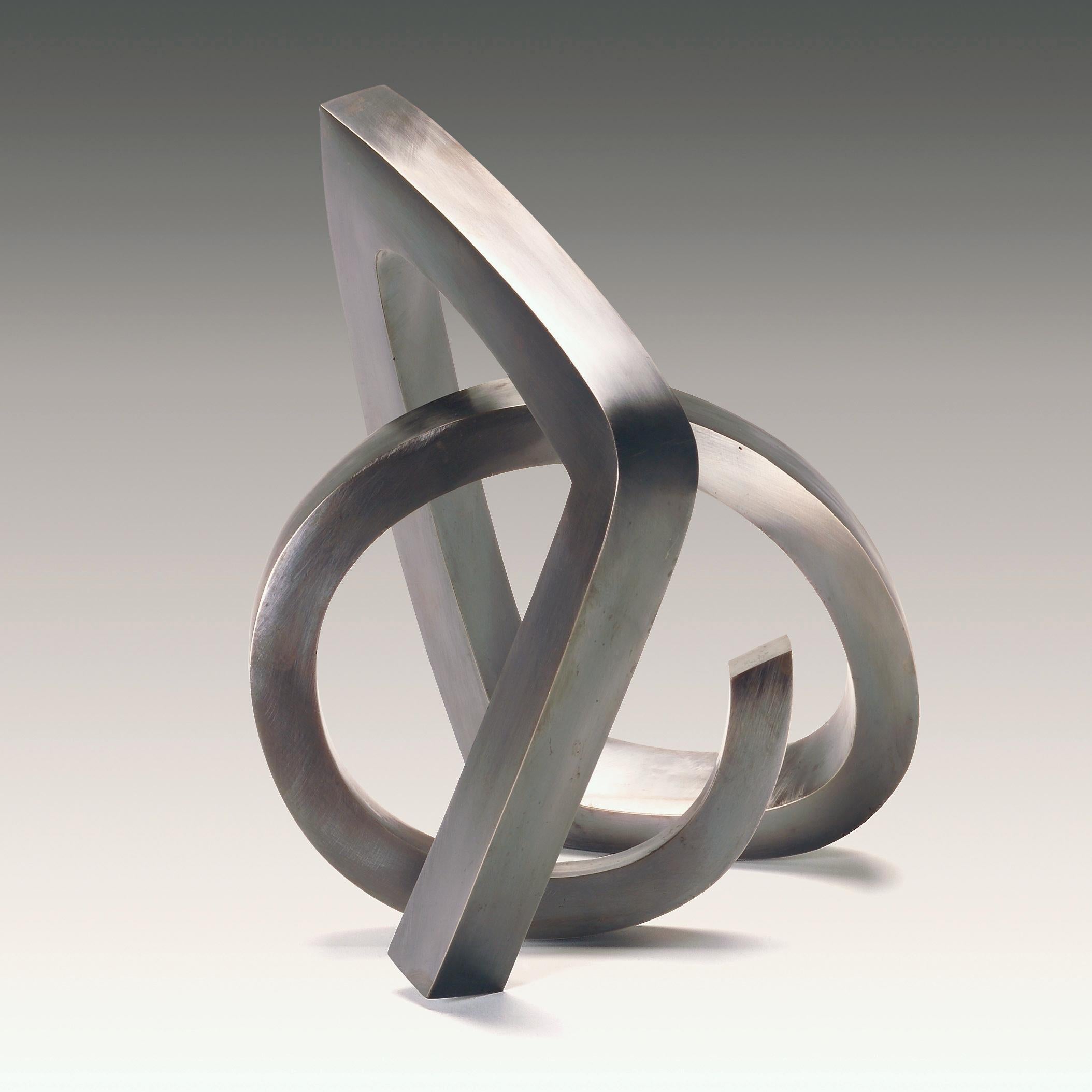 Silver Sculpture 'Curva II' by Carola Eggeling
