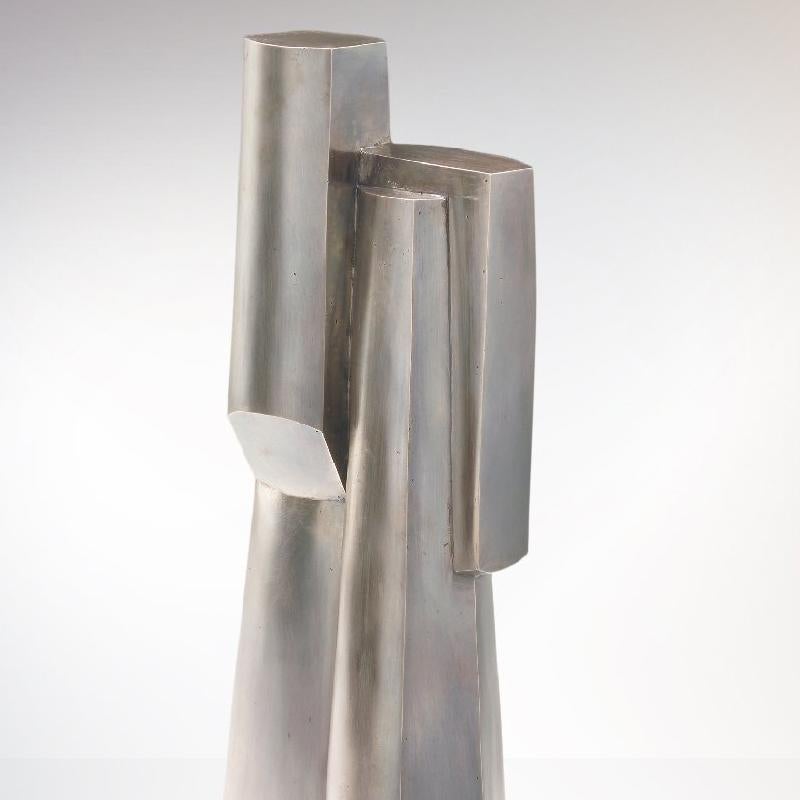 Silver Sculpture 'Turm I' by Carola Eggeling 1