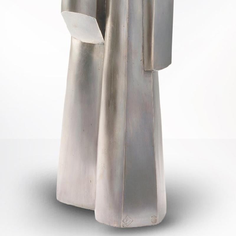 Silver Sculpture 'Turm I' by Carola Eggeling 2