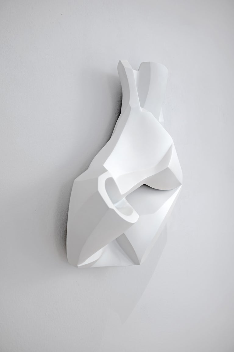 Carola Eggeling White Wall Sculpture 'Wandobjekt 04/21' by Carola