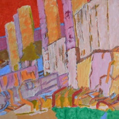 City Skyline. Contemporary Abstract Expressionist Painting