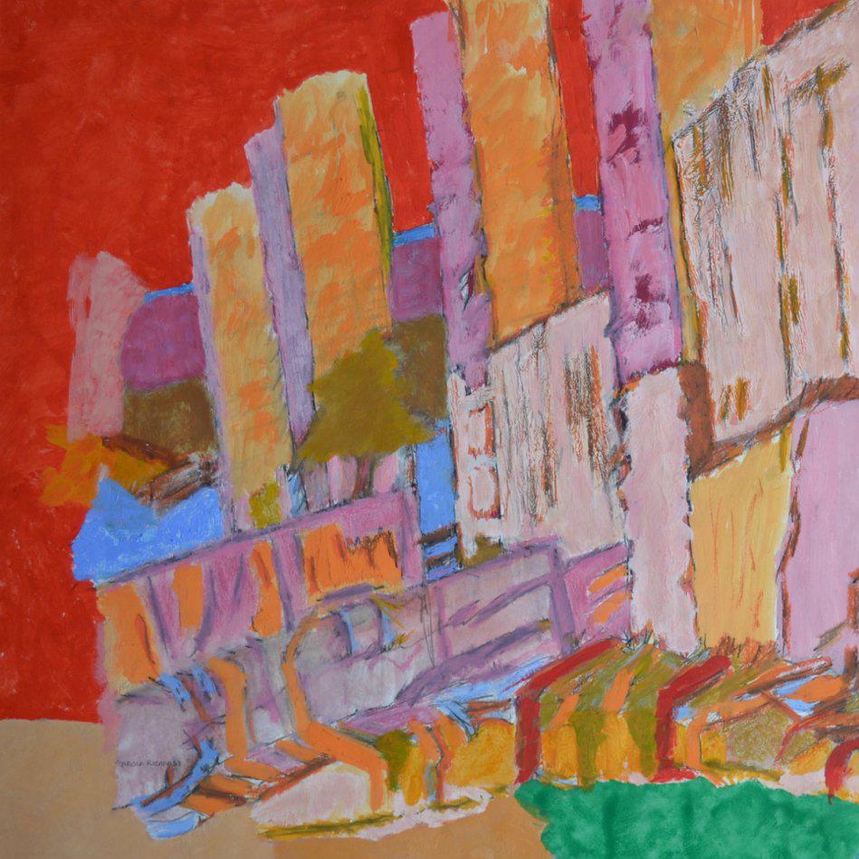 City Skyline. Contemporary Abstract Expressionist Painting For Sale 1
