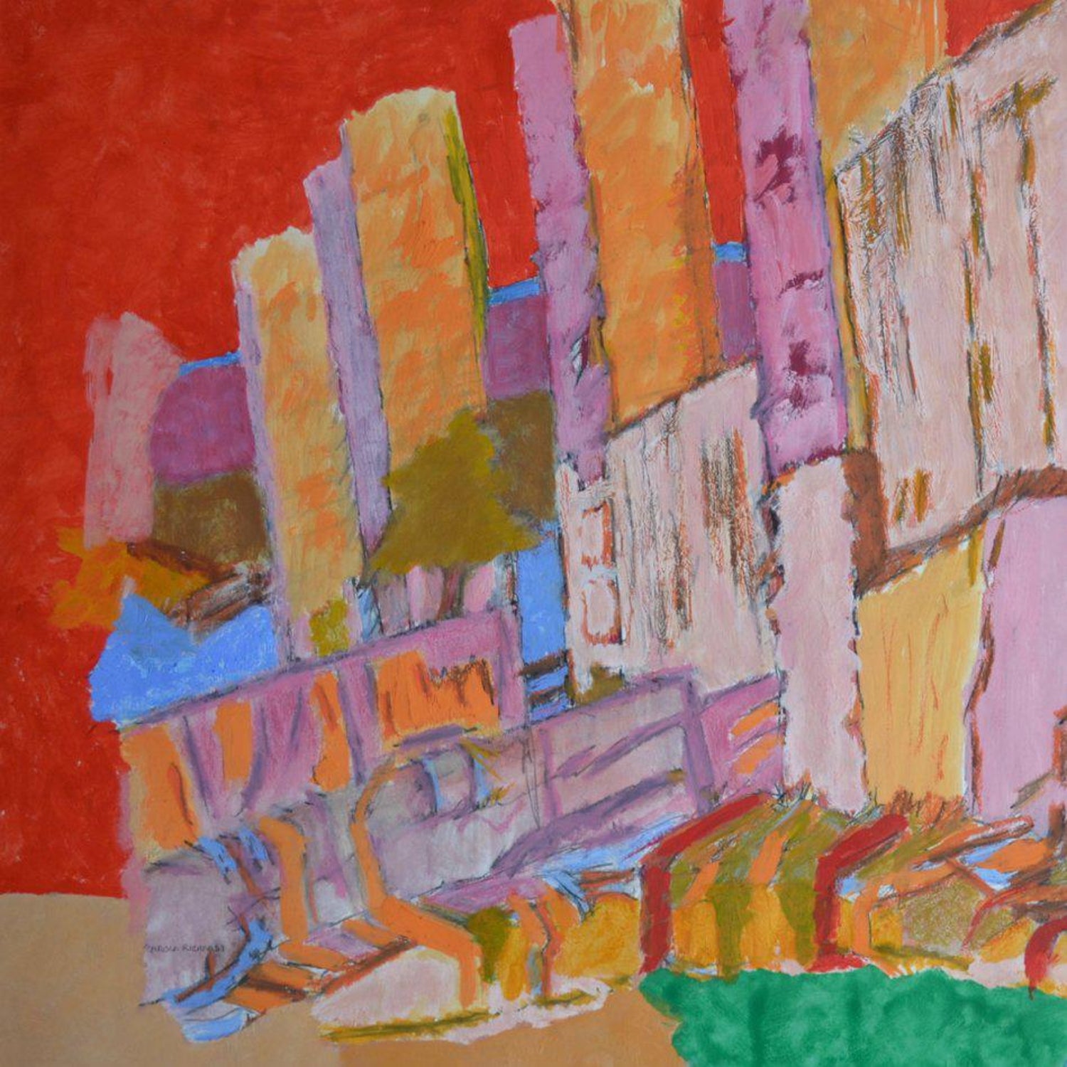 Carola Richards City Skyline Contemporary Abstract