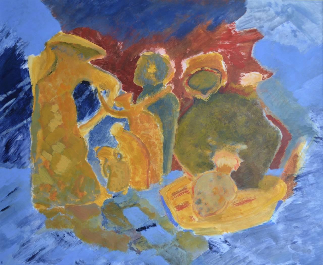 Carola Richards Figurative Painting - Family. Contemporary Impressionistic Abstract Painting