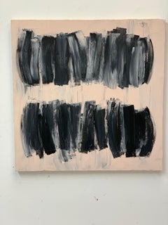 After Melancholia III abstract black beige painting