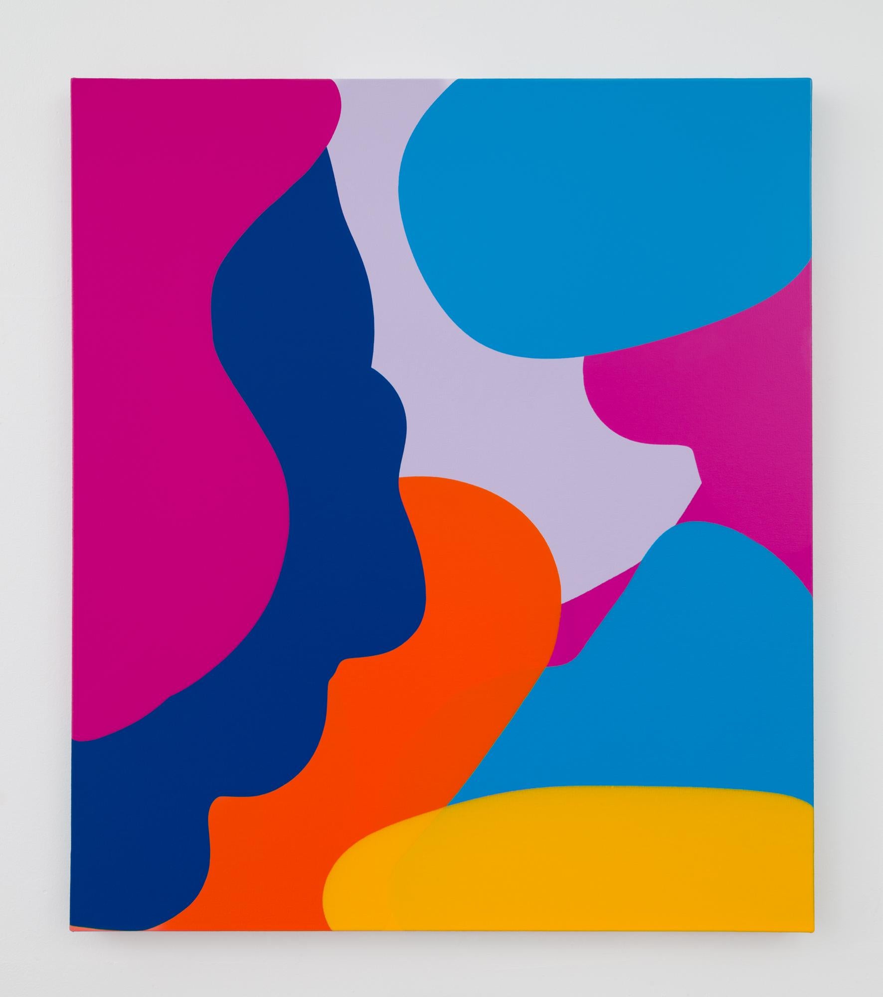Carolanna Parlato Abstract Painting - Breakers, 2024, vibrant, acrylic and pouring mediums on canvas