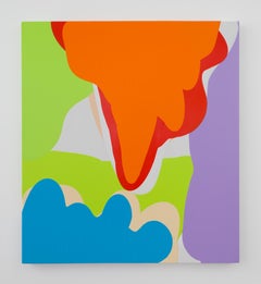 Buttercup, 2023, vibrant, acrylique et supports de coulage sur toile