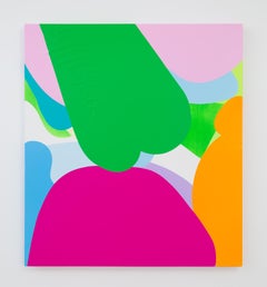 Mound, 2024, vibrant, acrylique et supports de coulage sur toile