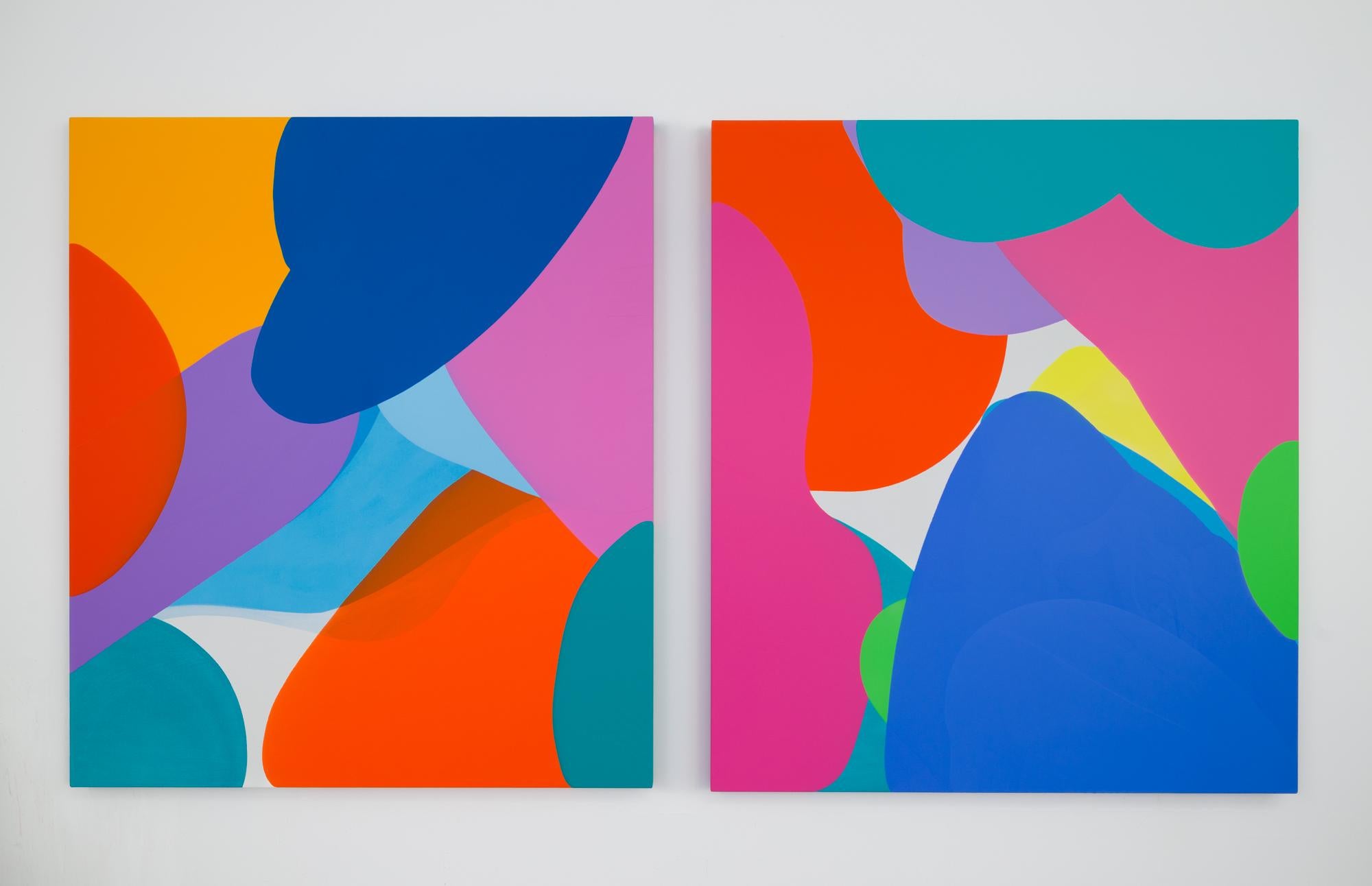 Stellar I, vibrant, acrylique et supports de coulage sur toile - Painting de Carolanna Parlato