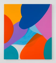 Stellar I, vibrant, acrylic and pouring mediums on canvas