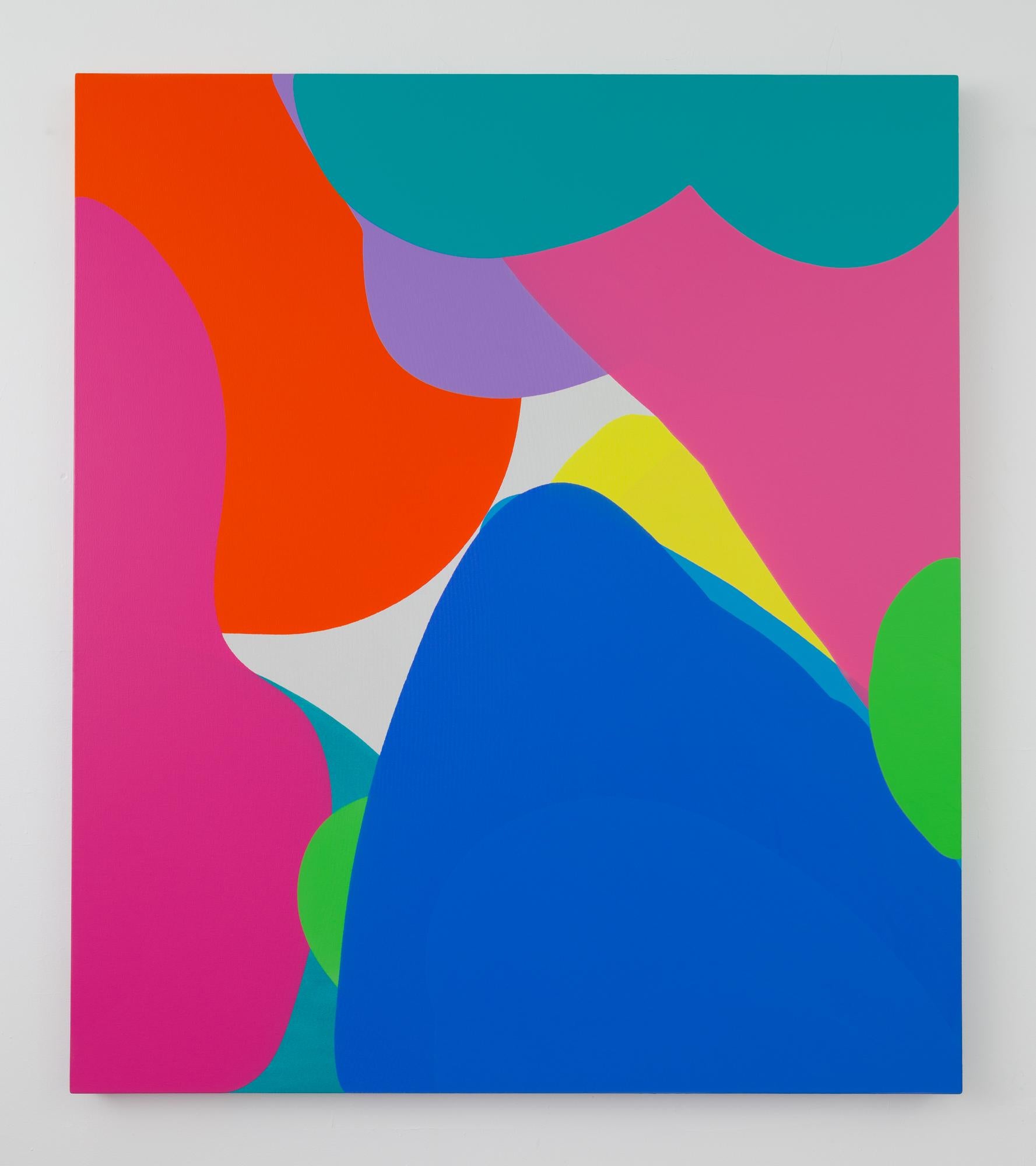 Abstract Painting Carolanna Parlato - Stellar II, vibrant, acrylique et supports de coulage sur toile
