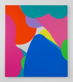 Stellar II, vibrant, acrylique et supports de coulage sur toile