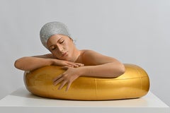 Miniature Serena avec tube jaune d'or et bouchon en cristal clair 1/10