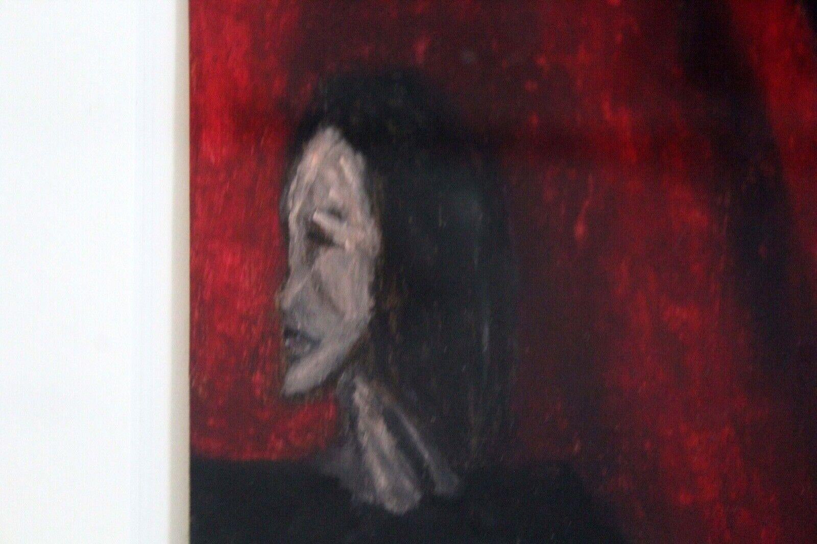 Late 20th Century Carole Atler Dinner at Don Carlos Oil Pastel Painting on Paper 1983 Framed For Sale