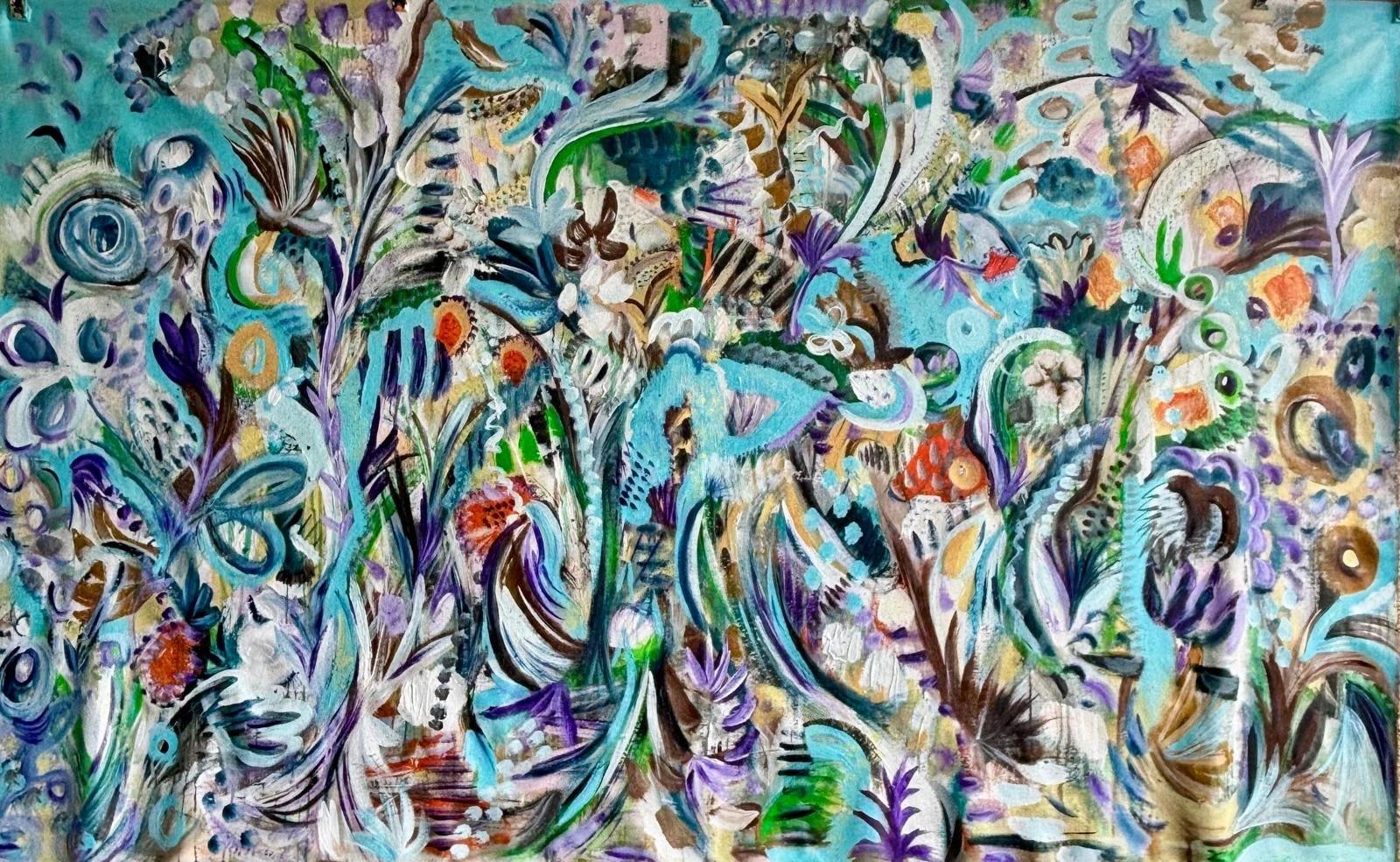 "Calypso II" Abstract Painting 51" x 83" inch by Carole Baines

Carole Baines is a self-taught, London-born artist based between Townsville and Brisbane, Queensland, Australia. Carole has been a Queenslander since 2008, prior to this she has spent