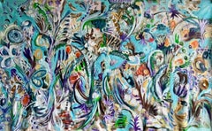 "Calypso II" Abstract Painting 51" x 83" inch by Carole Baines