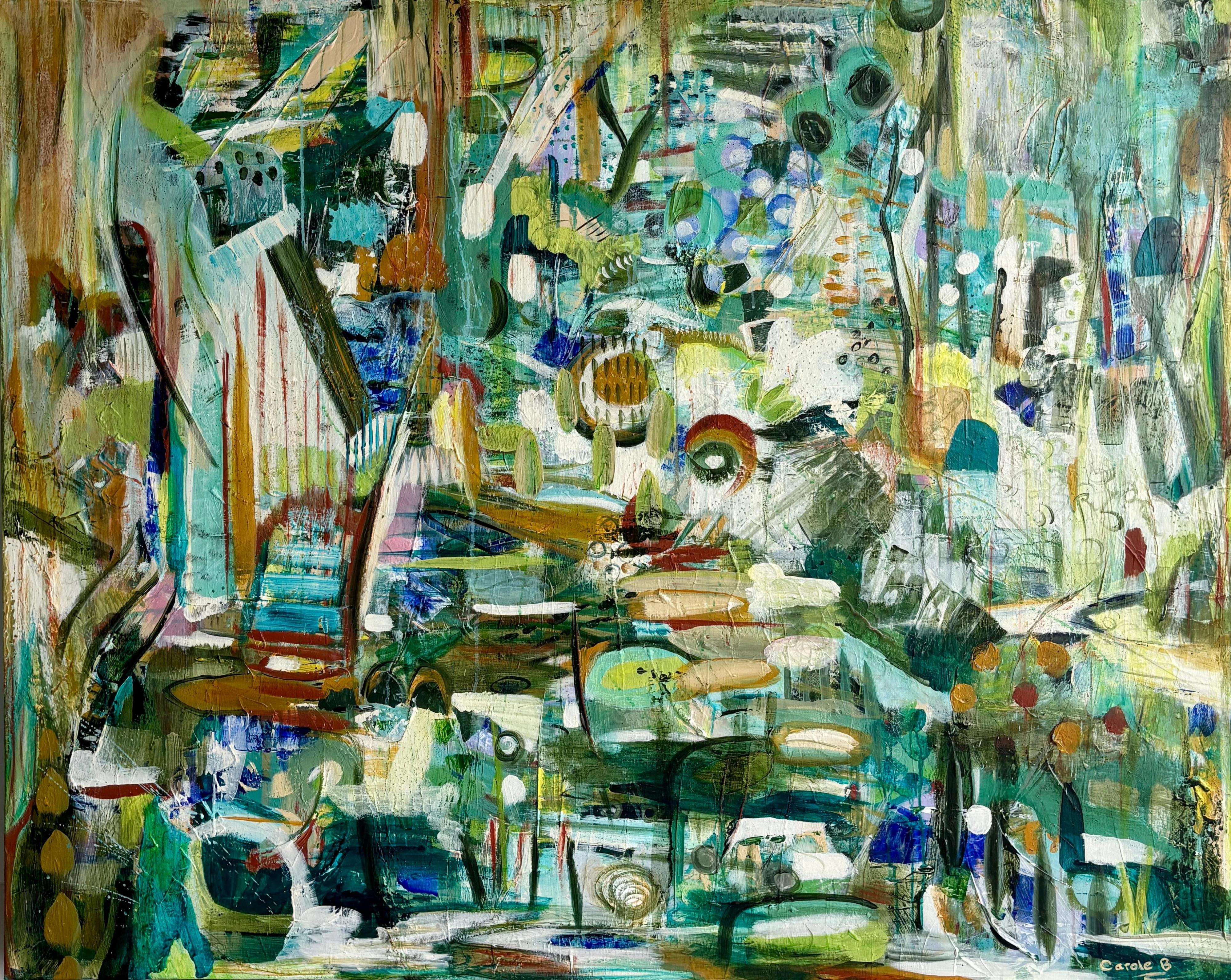 "Continuum" Abstract Painting 48" x 60" inch by Carole Baines