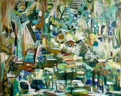 "Continuum" Abstract Painting 48" x 60" inch by Carole Baines