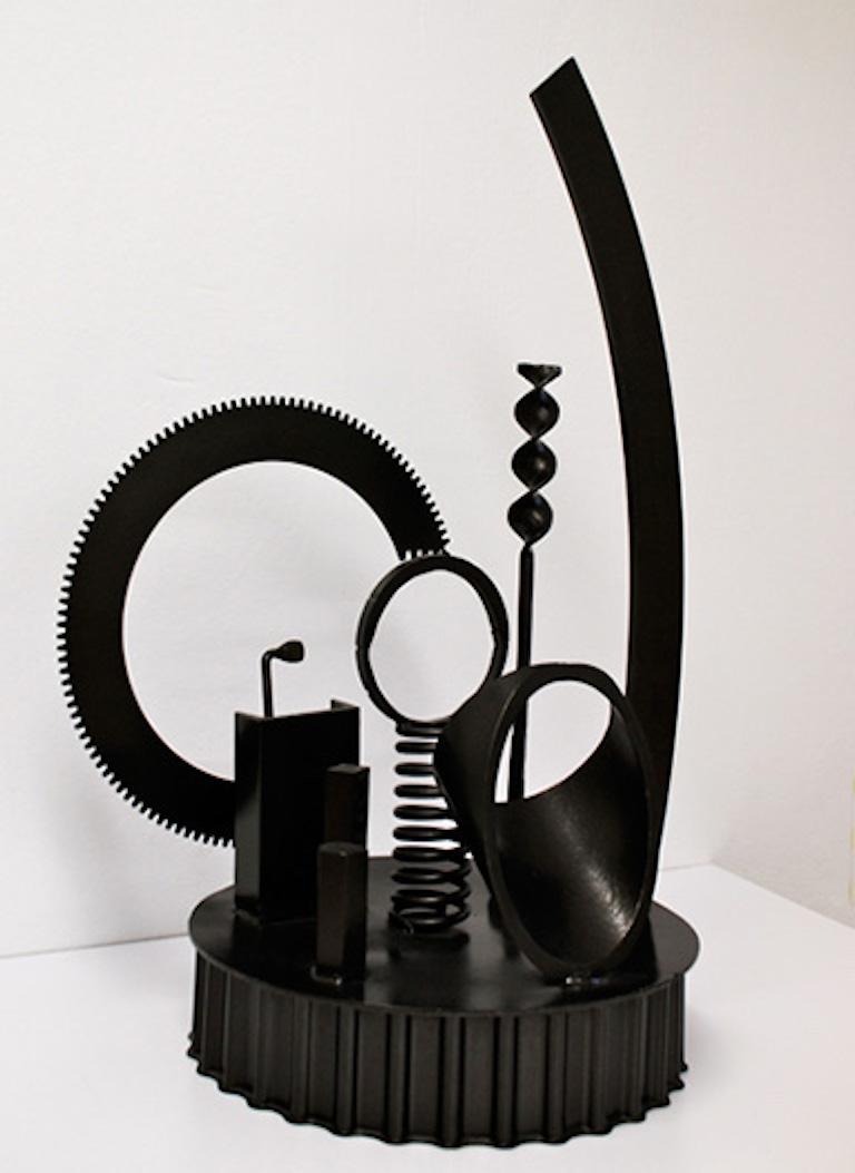 Carole Eisner Abstract Sculpture - Drummer, 3 foot abstract steel sculpture