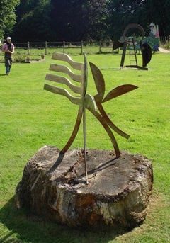 Glory, four foot welded steel sculpture, abstract