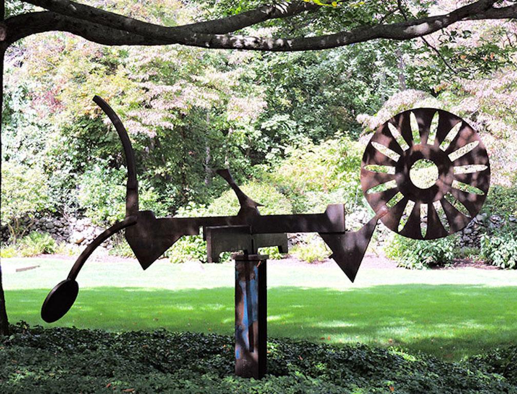 Carole Eisner Abstract Sculpture - "Primal", Abstract, Large-Scale Outdoor Metal Sculpture in steel