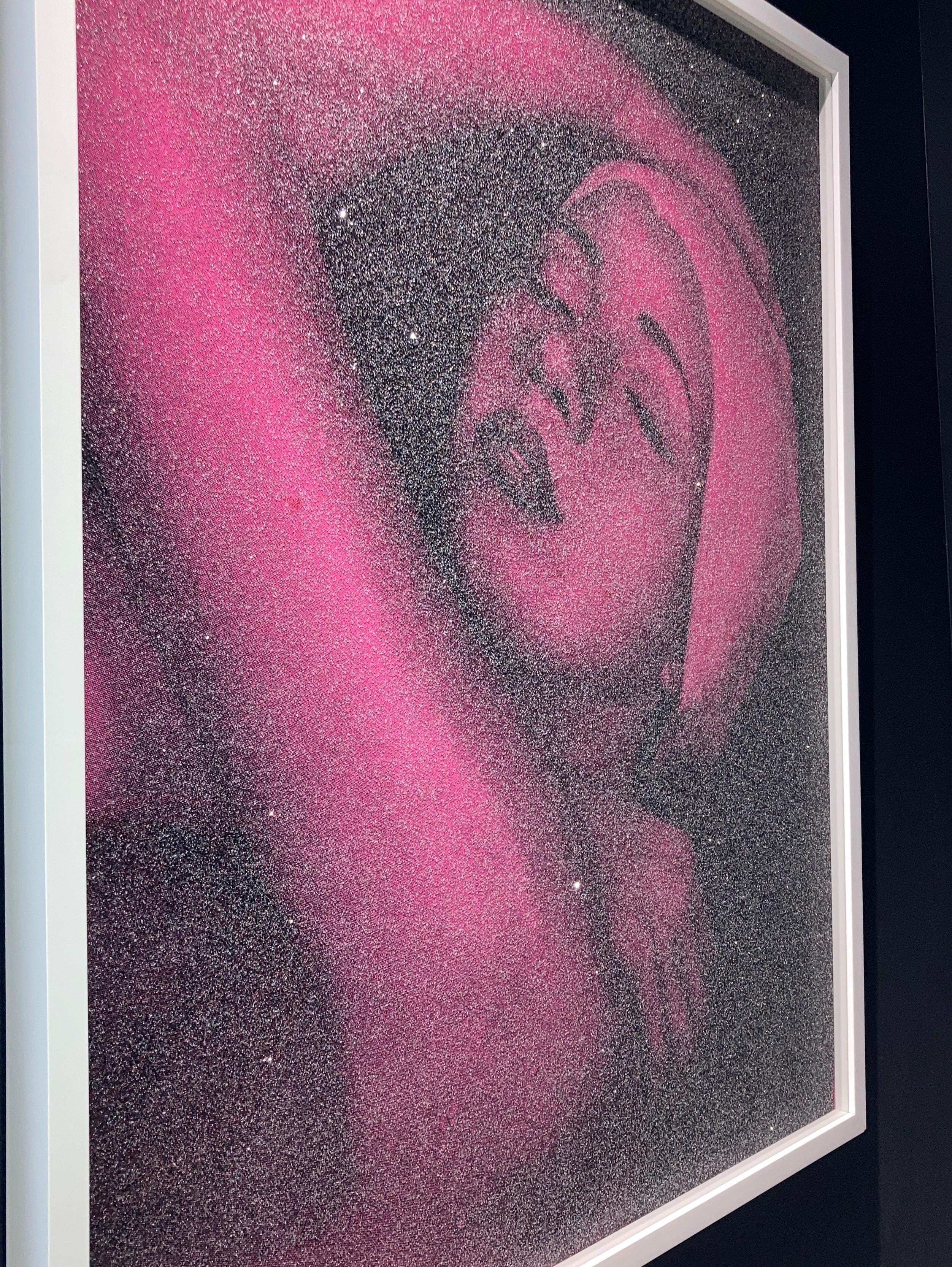 Shower-Porträt - Rosa von Carole A. Feuerman – Print von Carole Feuerman