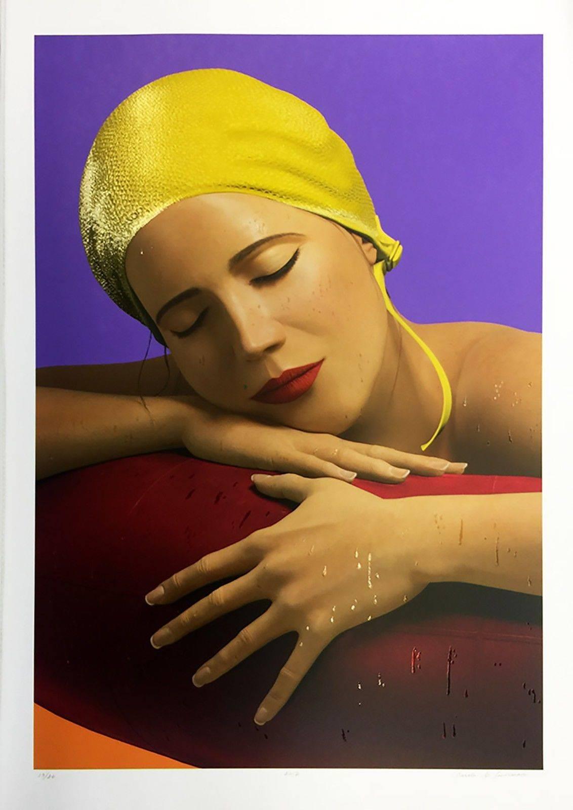 SERENA WITH YELLOW CAP - Print by Carole Feuerman