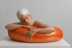 Miniature Serena (with Tangerine Tube) by Carole Feuerman - Swimmer Sculpture