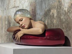 Survival of Serena (with Candy Red Tube) by Carole Feuerman - Swimmer Sculpture