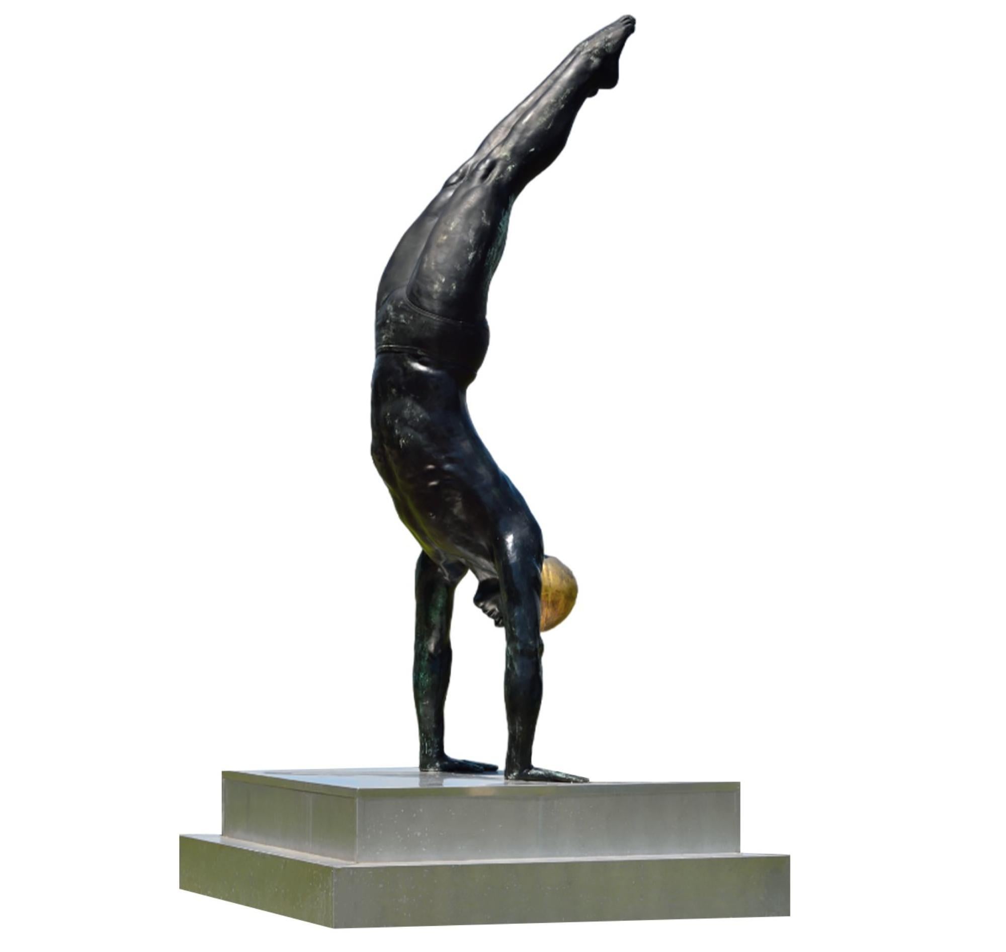 The Golden Mean

Lacquer on Epoxy with 24k Gold Leaf Cap on Metal Base
Monumental Scale
150" x 54" x 38"
Unique

Exhibited on Chicago's Magnificent Mile as part of the exhibition "Monuments of Stillness".

Carole A. Feuerman (born 1945) is an