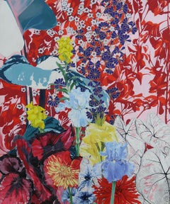 On edge Carole Fontana Contemporary painting art flower colour plant nature