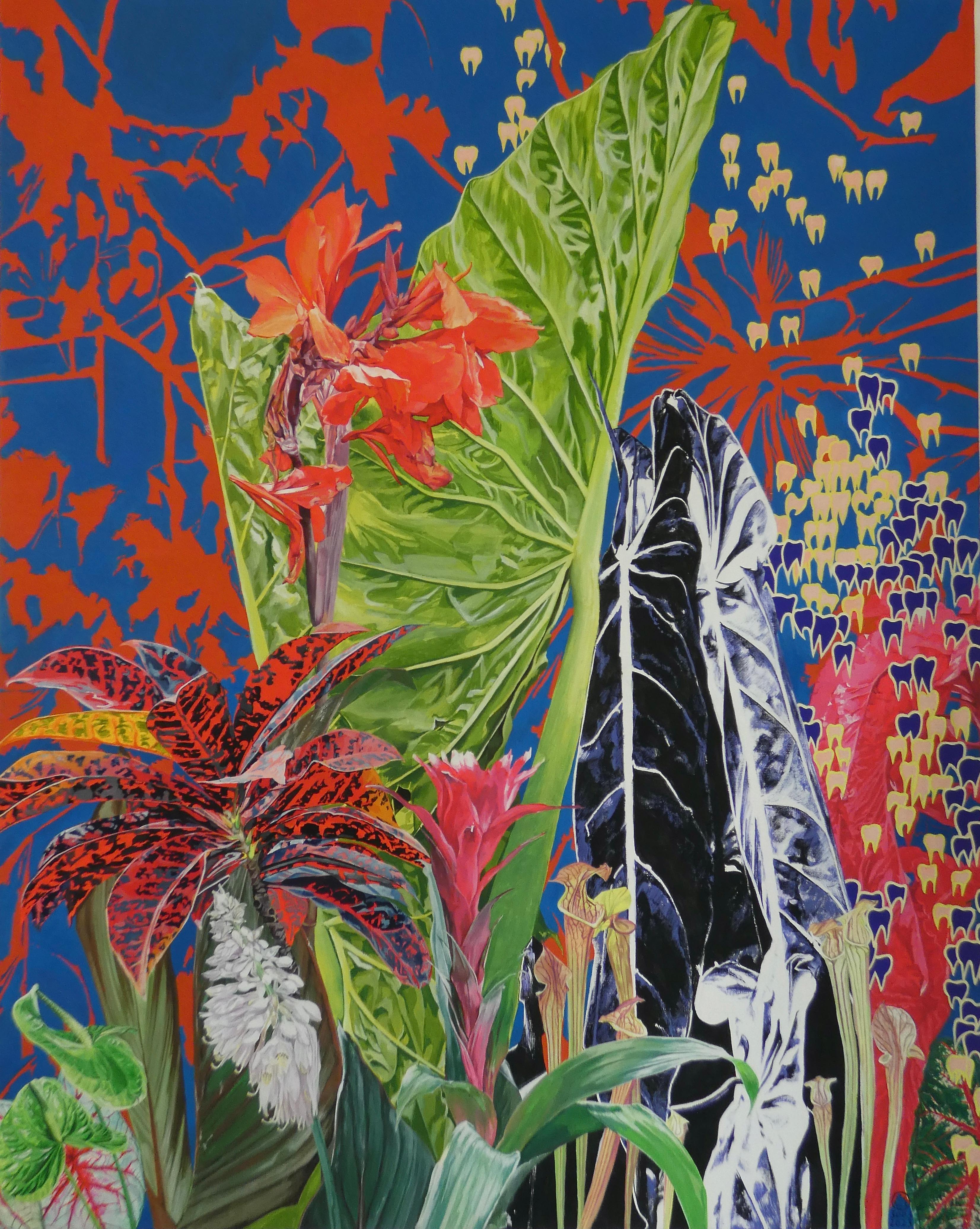 Salammbô Carole Fontana Contemporary painting art flower plant garden colour 