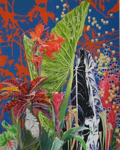 Salammbô Carole Fontana Peinture contemporaine art fleur plante jardin couleur 