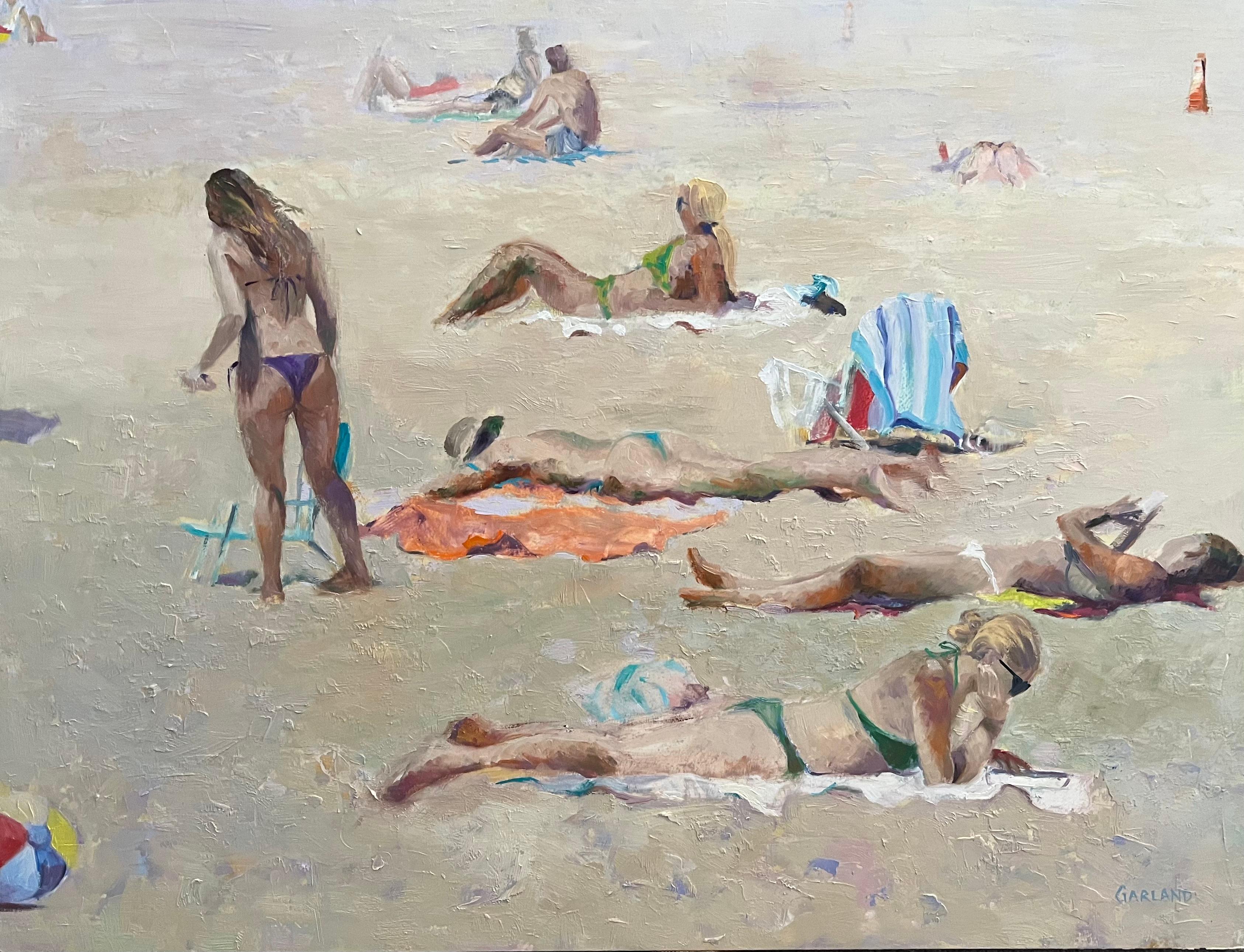 Carole Garland Figurative Painting – Bikiniland
