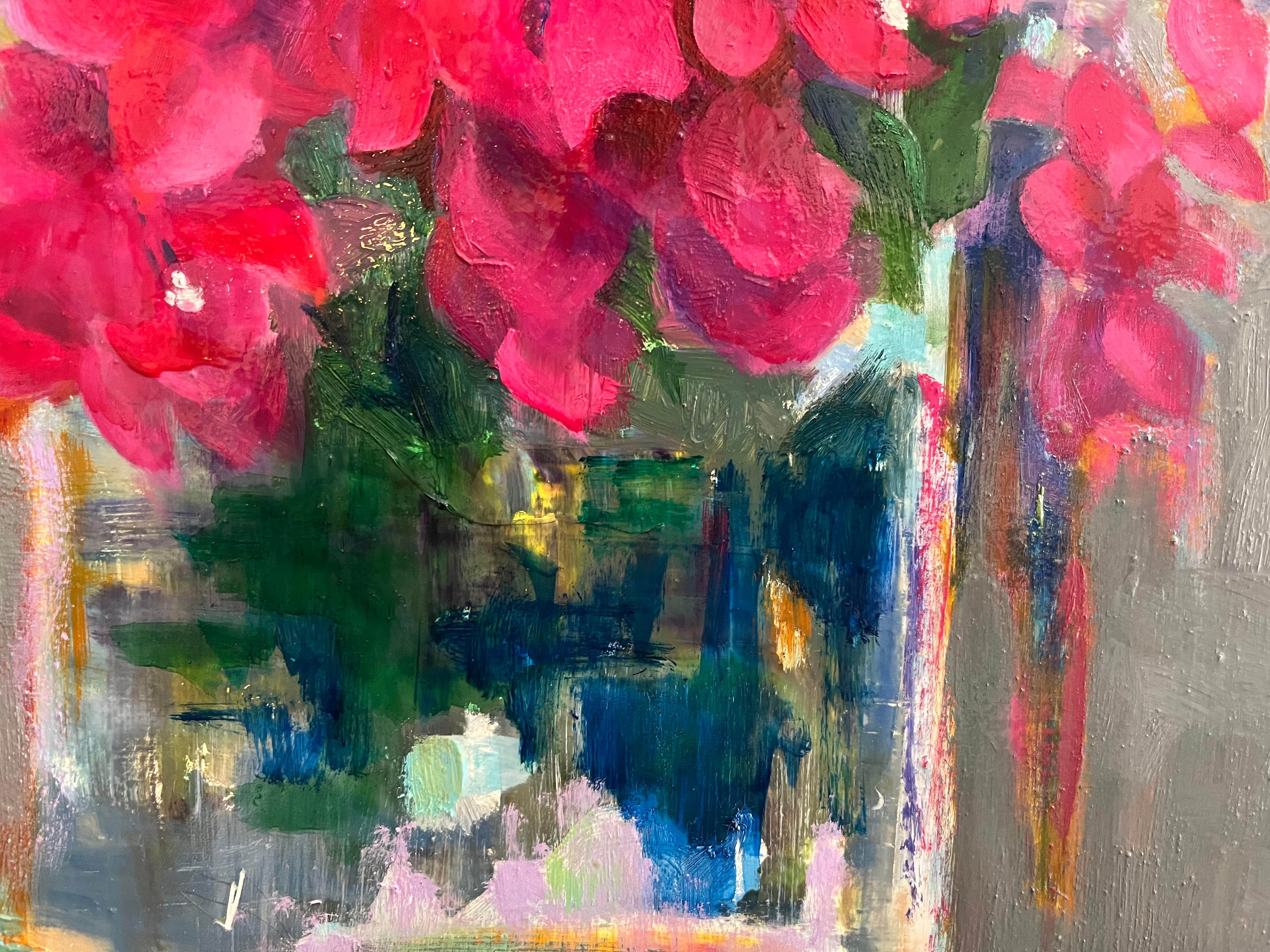 Bougainvilla - Contemporary Painting by Carole Garland