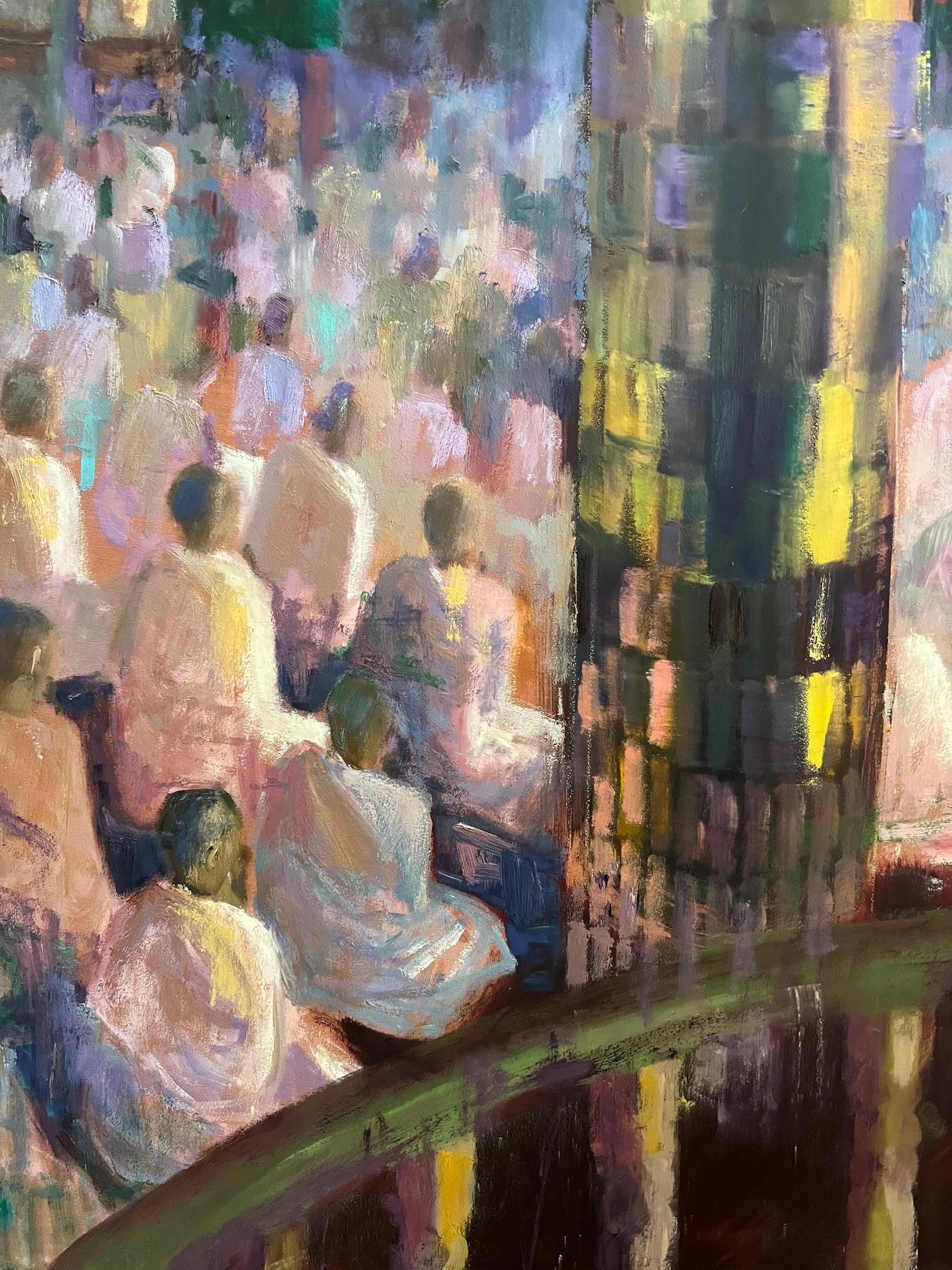 Monaci buddisti in preghiera - Painting di Carole Garland