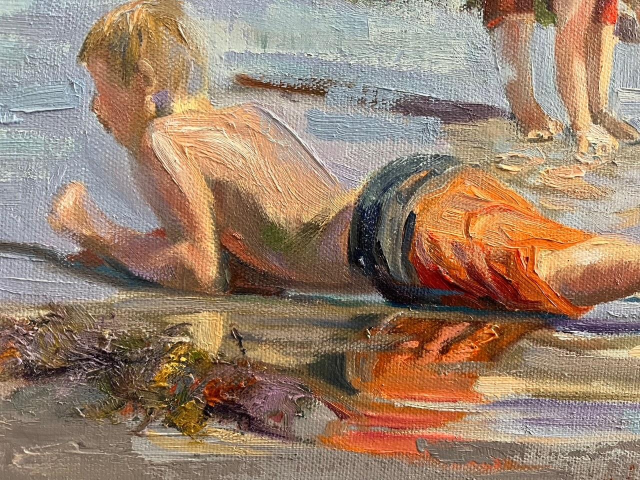 Contemplation - Contemporary Painting by Carole Garland