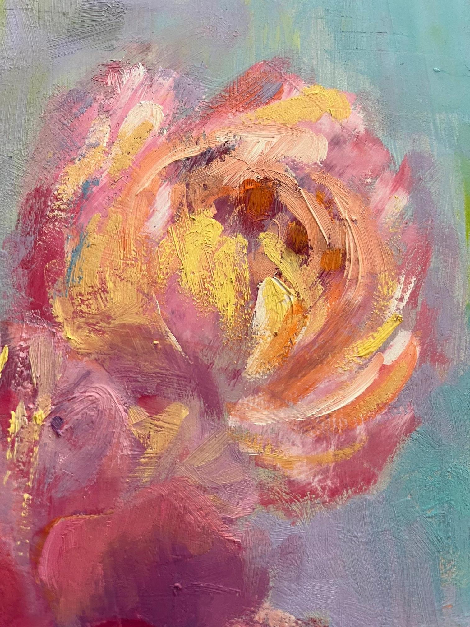 In the Pink - Post-Impressionist Painting by Carole Garland