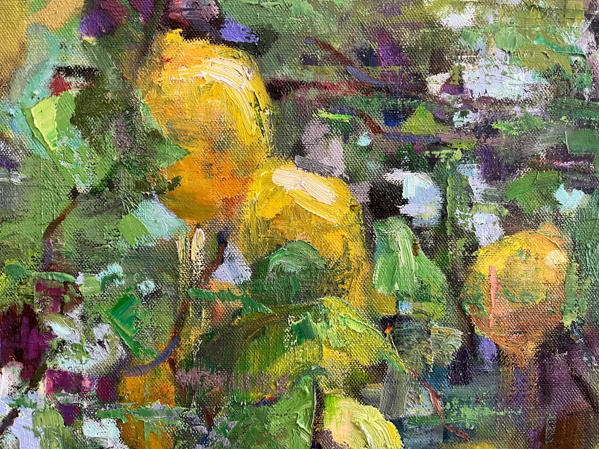 Lemon Drops - Painting by Carole Garland