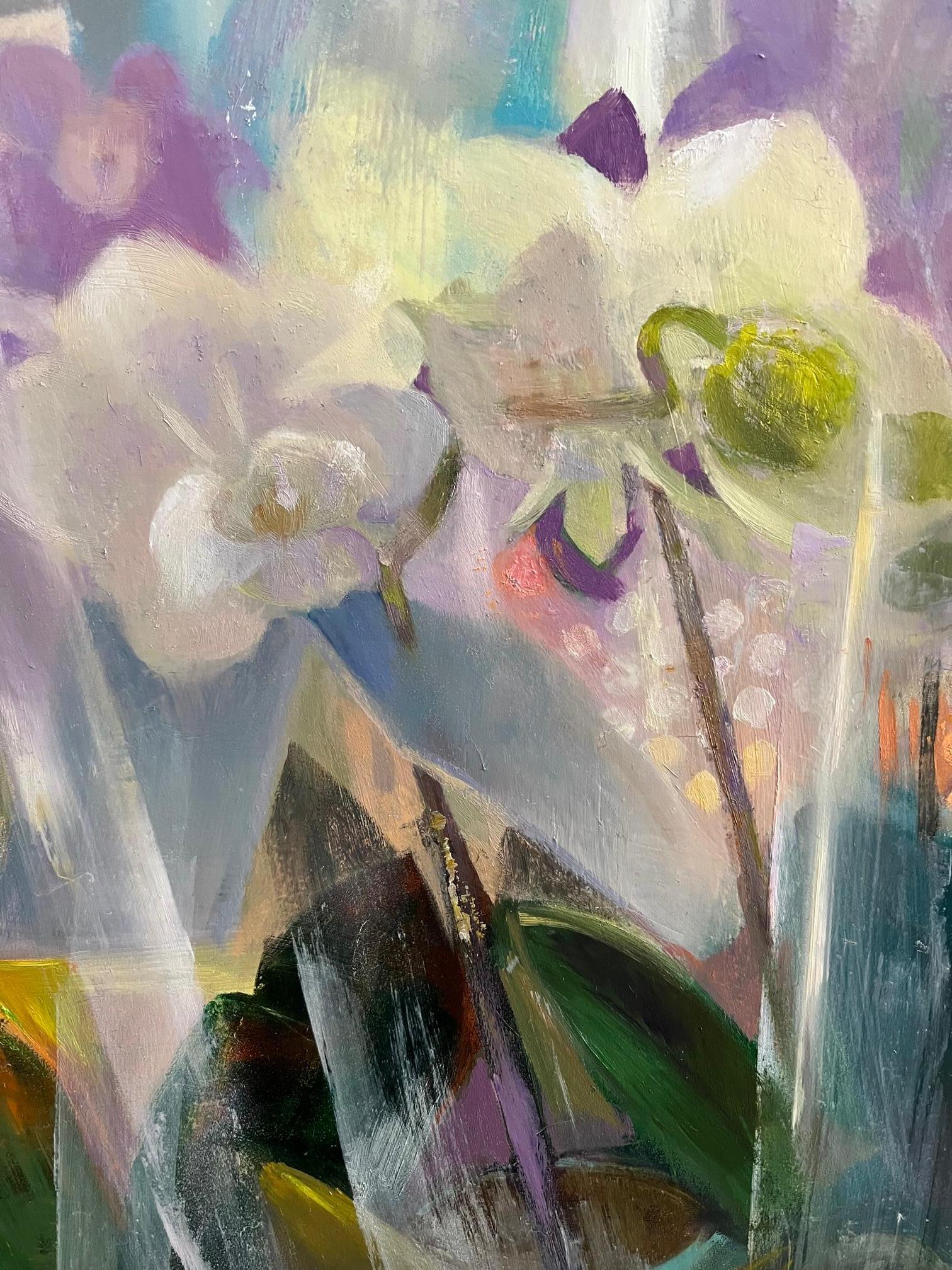 Orchideen zu verkaufen (Zeitgenössisch), Painting, von Carole Garland